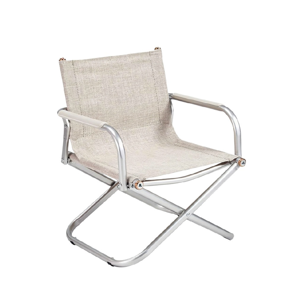 Opvouwbare Aluminium Stoel met Lichte Stofbekleding