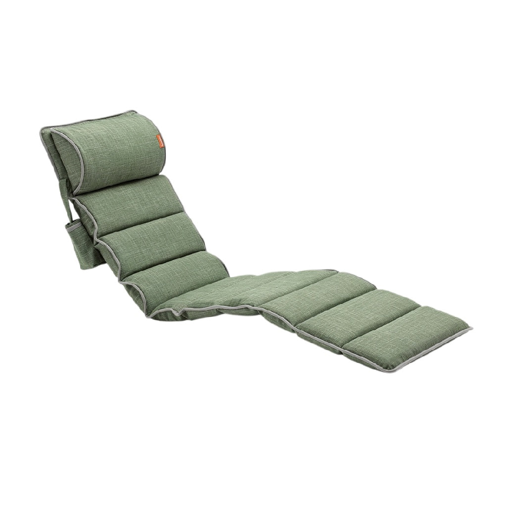Zit- en ligmatras met verstelbare rugleuning - Groen, comfortabel en veelzijdig.